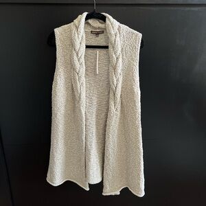 Adrienne Vittadini Beige Knit Cardigan